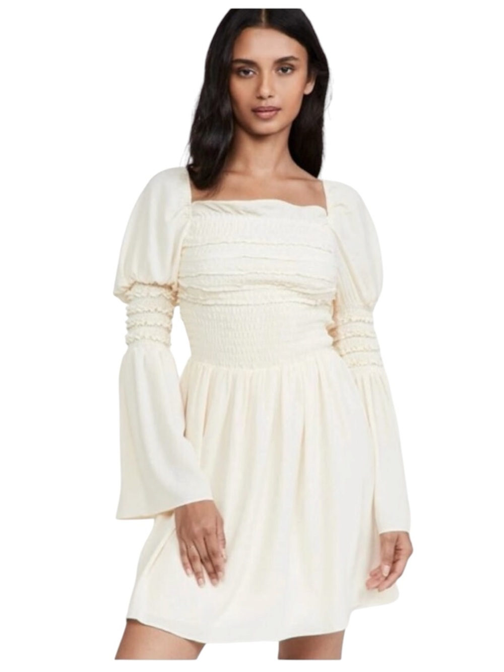 One Pretty Time Mini Dress Cottagecore Cream size XS NWT